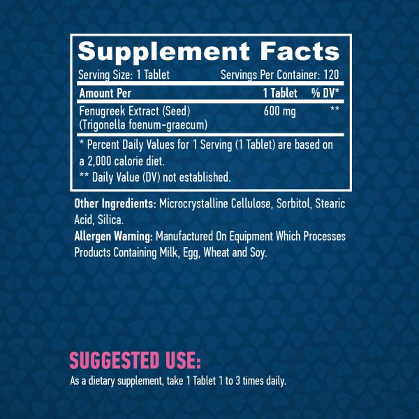 Fenugreek 600 mg / 120 Tabs - Image 2