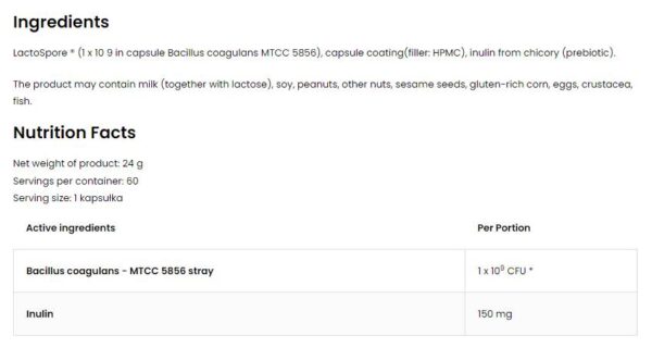PRO-60 BIOTIC LactoSpore® | Probiotic - Image 2