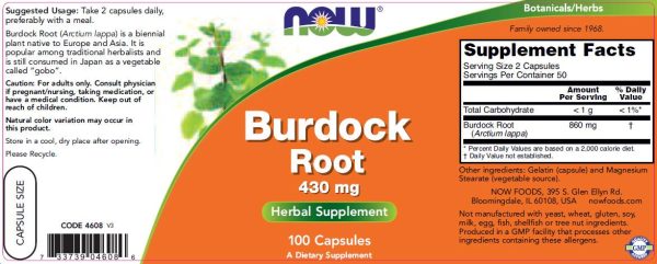 Burdock Root 430 mg - Image 2